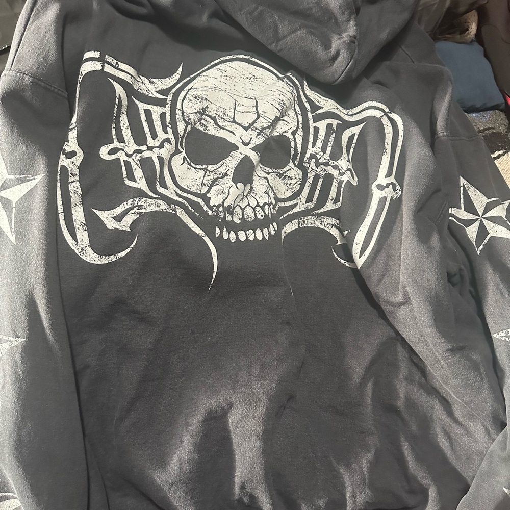 Men’s Dussault Hoodie White Skull Logo And Stars XL Collectors Discontinued